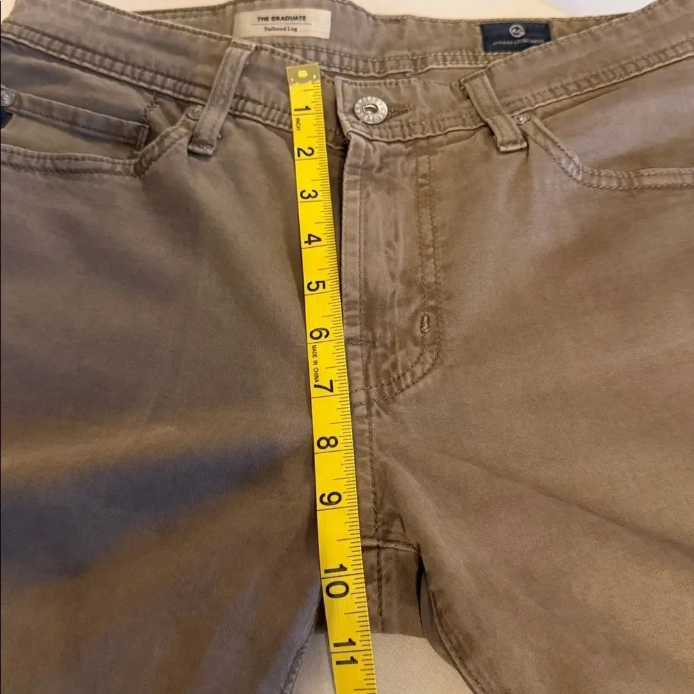 AG Adriano Goldschmied The Graduate Tailored Leg Brown Stretch Jeans 29x31
